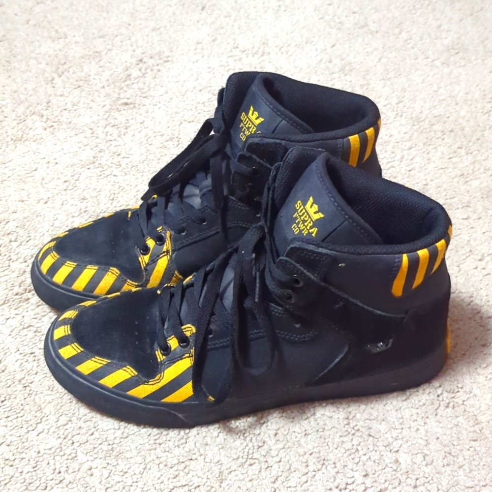 Men's Supra Vaider High top skateboard shoes size 9.5 like new